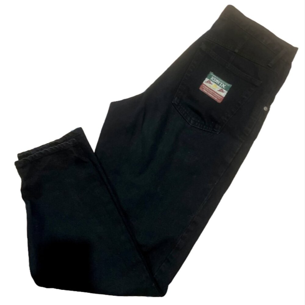 Black Vintage Edwin Japanese Denim French Baggy Jeans  W31'x L32' Made in Japan